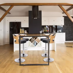 Lot de 2 chaises de bar Ruben Chêne Clair & Noir