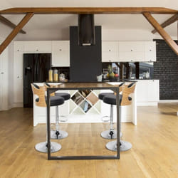 Lot de 2 chaises de bar Ruben Chêne Clair & Noir