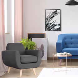 Fauteuil scandinave Danube Tissu Gris foncé
