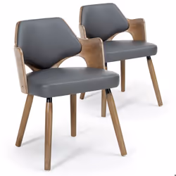 Lot de 2 chaises scandinaves Dima Vintage Gris