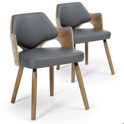 Lot de 2 chaises scandinaves Dima Vintage Gris