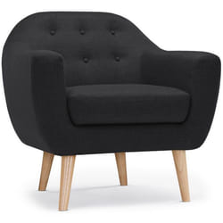 Fauteuil scandinave Savoy tissu Noir