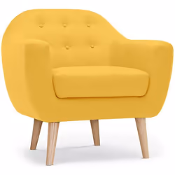 Fauteuil scandinave Savoy tissu Jaune