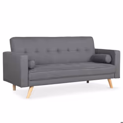 Canapé convertible clic-clac scandinave Slow tissu Gris foncé
