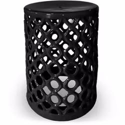 Pouf en céramique design Coloris NOIR Le pouf SHYSHOU est un pouf moderne très original ! Un pouf en céramique noir avec moti ...