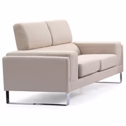 Canapé fixe - MENZZO - Barth - 2 places - Tissu Beige - Confort moelleux