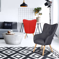 Fauteuil scandinave Klarys Tissu Gris foncé