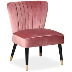Les Tendances - Fauteuil Palerme Velours Rose