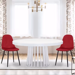 Lot de 4 chaises Gao Velours Rouge