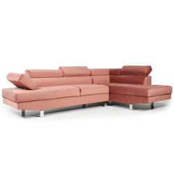Canapé dangle avec têtières relevables Alfa Velours Rose