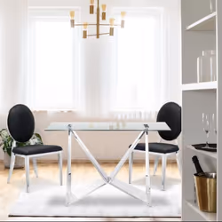 Lot de 2 chaises médaillon Sofia Simili Noir