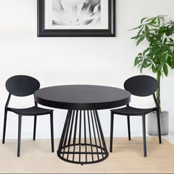 Lot de 4 chaises empilables Balagan Noir