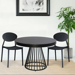 Lot de 4 chaises empilables Balagan Noir