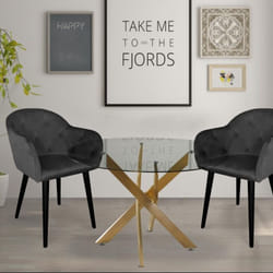 Chaise / Fauteuil Honorine Velours Noir