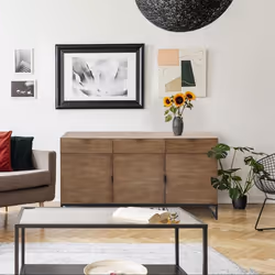 Buffet 3 portes Et 3 Tiroirs Panara Bois Chêne Clair