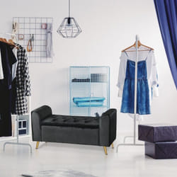 Banc coffre Winnie Velours Noir