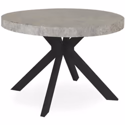 Table ronde extensible Myriade Noir et Effet Béton
