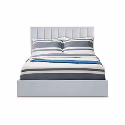 Lit Coffre Songe + Sommier Velours Argent 160cm