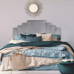 Tête de lit Arena 140 cm Velours Argent