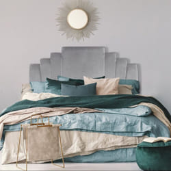 Tête de lit Arena 140 cm Velours Argent