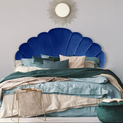 Tête de lit Mermaid 160 cm Velours Bleu