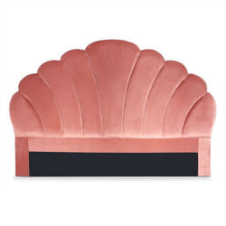 MENZZO Tête de lit Mermaid 160 cm Velours Rose - Velours L160 x P10 x H120 cm