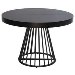 Table ronde extensible Grivery Noir pieds Noir