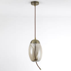 Suspension LED Odalia Verre Transparent fumé
