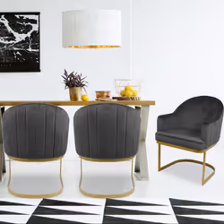 Chaise / Fauteuil Everest Velours Noir