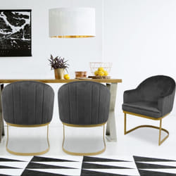Chaise / Fauteuil Everest Velours Noir
