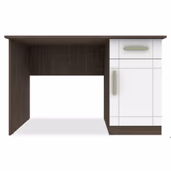 Bureau Tenessil 120cm Chêne foncé et Blanc