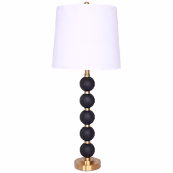 Lampe de table Medavy Métal Noir et Blanc
