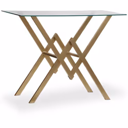 Console Murviel en Verre et Pieds Or