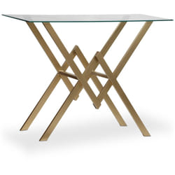 Console Murviel en Verre et Pieds Or
