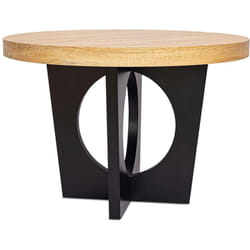 Table ronde extensible Kalipso Chêne Clair et Noir