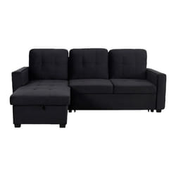 Canapé dAngle Convertible Rabano 230cm Noir