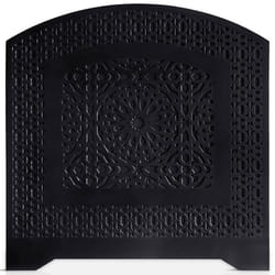 Tête de lit style oriental bois sculpté Agraba 120cm Noir