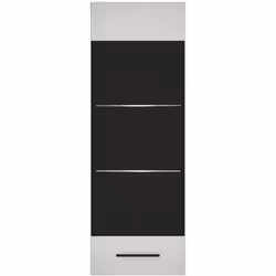 Meuble à étagères avec porte vitrée Biancom L38xH110cm Blanc brillant
