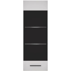 Meuble à étagères avec porte vitrée Biancom L38xH110cm Blanc brillant