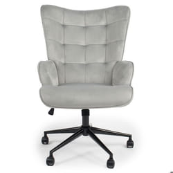 Fauteuil de bureau moderne à haut dossier Florelo Velours Gris