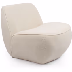 Fauteuil confort sans accoudoir Lipame Tsse bouclette Beige
