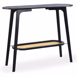 Console moderne Yokori en cannage et Bambou Noir