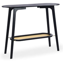 Console moderne Yokori en cannage et Bambou Noir