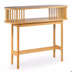 Console moderne à barreaux Gariong L100cm Bambou