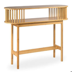 Console moderne à barreaux Gariong L100cm Bambou
