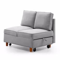 Banquette 2 places convertible Zinez Tissu Gris
