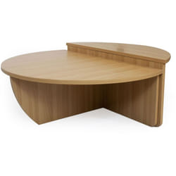 Set de 2 tables basses design Glowik Chêne clair
