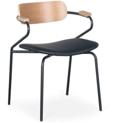 Lot de 8 chaises design Paradox Bois et Simili Noir