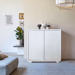 Buffet armoire de rangement design Valone L80cm Blanc