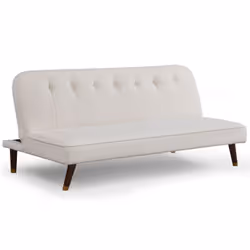 Canapé convertible clic-clac Olympia Tissu bouclette Crème